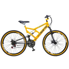 Bicicleta Aro 26 Colli GPS com 21 Marchas e Full Suspension - Amarela