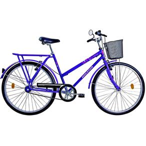 Bicicleta Aro 26 Houston Onix ON26FVM com Cesto e Freio Varão - Violeta - Violeta