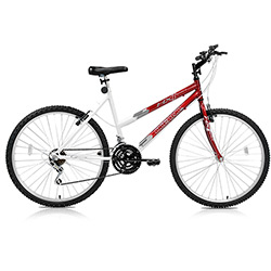 Bicicleta Aro 26 Hx1 Impact - 18 Marchas - Vermelho/Branco - Oceano