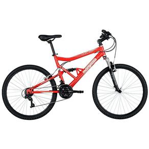 Bicicleta Aro 26 Mongoose Full Edge com 21 Marchas e Suspensão Dianteira - Vermelha