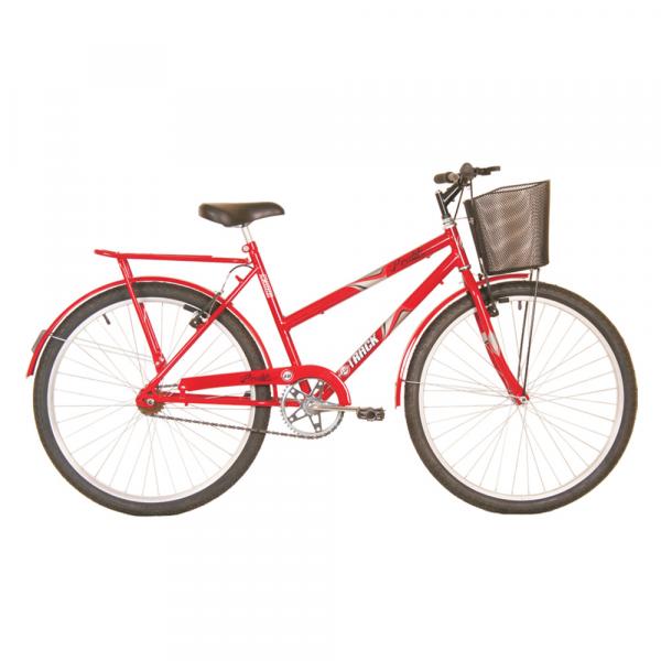 Bicicleta Aro 26 Practise com Cesta Track Bikes Vermelha - Track