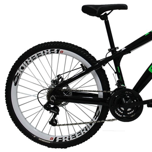 Bicicleta Aro 26 Preto/Verde 21 Velocidades Freeride Gios