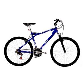 Bicicleta Aro 26 Track & Bikes Atlanta Alumínio com Suspensão Dianteira e 21 Marchas - Azul/Branca