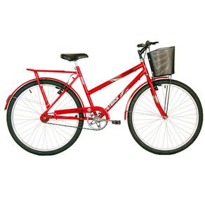 Bicicleta Aro 26 Track Bikes C/ Cestinha Pratik - Vermelha