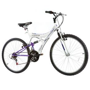 Bicicleta Aro 26 Track & Bikes TB 200 XS com 18 Marchas - Roxo/ Branco