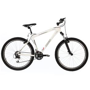 Bicicleta Aro 26 Track Bikes TK 700 Alumínio Premium com 27 Marchas e Suspensão Dianteira - Branca