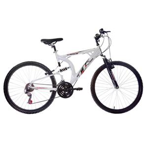 Bicicleta Aro 26 Track & Bikes XK 400 21 Marchas com Dupla Suspensão - Branca