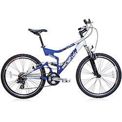 Bicicleta Aro 26 Unissex Mercury FS21 - Prata/ Azul - Houston