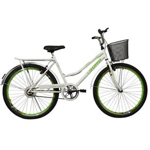 Bicicleta Aro 26" V-Brake com Cestão Venus Athor - Verde
