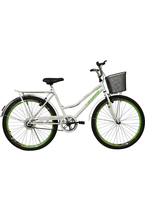 Bicicleta Aro 26 V-Brake com Cestão Venus Verde Athor Bikes