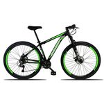 Bicicleta Aro 29 Alumínio 21v Tam 15 Freio Disco Preto Verde Dropp