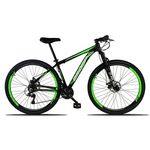 Bicicleta Aro 29 Alumínio 21v Tam 19 Freio Disco Preto Verde Dropp