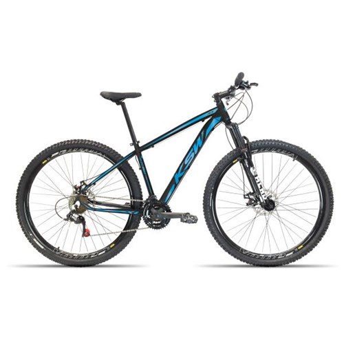 Bicicleta Aro 29 KSW 21 Velocidades Index Freio a Disco Preto com Azul 17