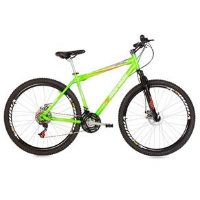 Bicicleta Aro 29 Mountain Bike Jaws + Shimano + Freio a Disco + Suspensão - Verde