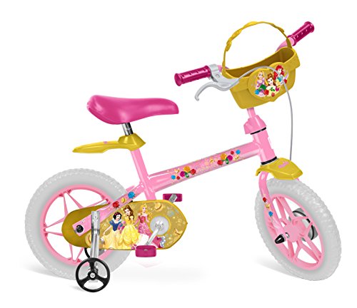 Bicicleta Aro Princesas Disney Bandeirante Rosa 12"