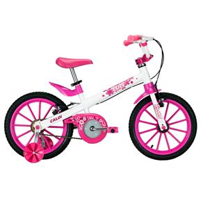 Bicicleta Aro16 Caloi Luli - Branca/Pink