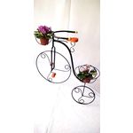 Bicicleta Artesanal em Ferro com Dois Cestos para Flores Bicicleta de Jardim Rustica Bicicleta para Decoração de Áreas e Varandas Externa Bicicleta para Decoração de Casa