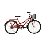 Bicicleta Athor Aro 26 Venus com Cestão Freio V-Brake - Vermelha