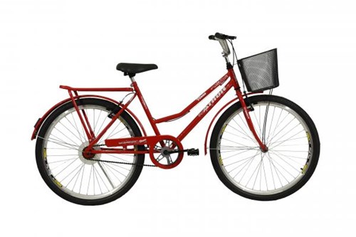 Bicicleta Athor Venus Aro 26 Freio V-brake - Cestão Vermelha