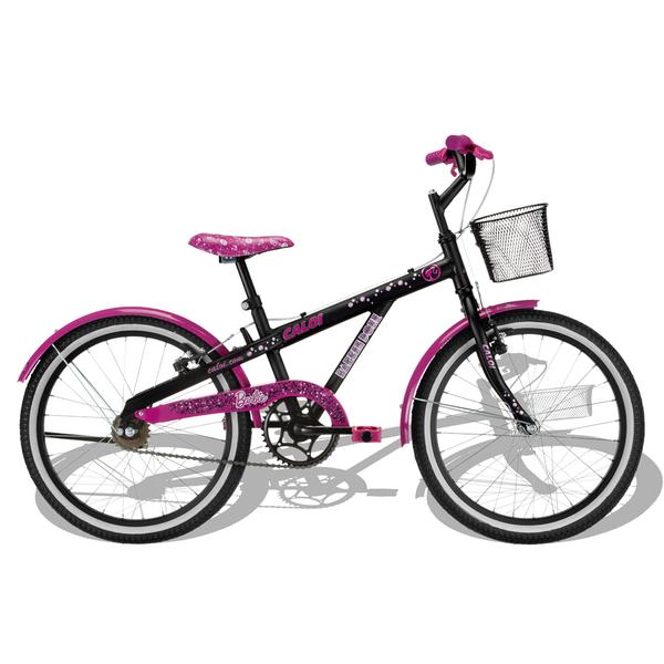 Bicicleta Barbie Aro 20 Preta e Rosa - Caloi - Caloi