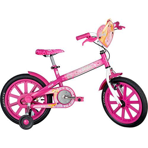 Tudo sobre 'Bicicleta Barbie Caloi Aro 16 Rosa e Branca'
