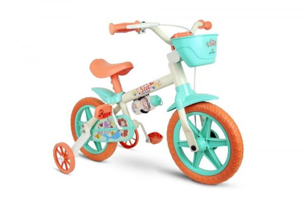 Bicicleta Bicicletinha Infantil Menina Aro 12 Sea Nathor