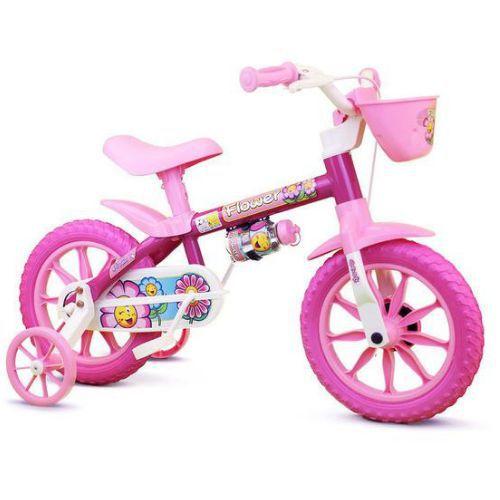 Bicicleta Bike Infantil Nathor Aro 12 Menina Flower