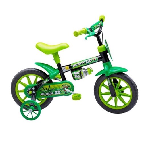Bicicleta Black Aro 12 - Verde - Nathor