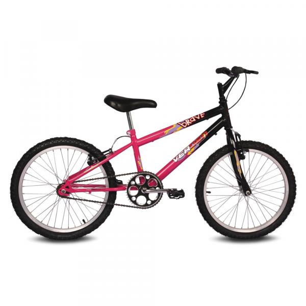 Bicicleta Brave - Aro 20 - Preto e Pink - Verden Bikes