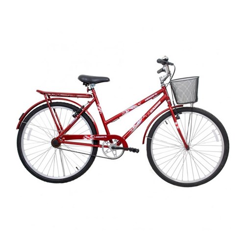 Bicicleta Cairu Aro 26 Cesta Feminino Personal Genova 311010 Vermelho