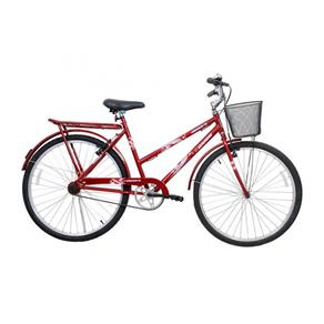 Bicicleta Cairu Aro 26 Cesta Feminino Personal Genova 311010 - Vermelho