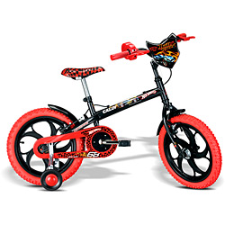 Bicicleta Caloi Hot Wheels Aro 16 Preto / Vermelho