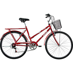 Bicicleta Caloi Poti Aro 26 7 Marchas Vermelha
