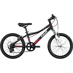 Bicicleta Caloi Wild Xs Aro 20 7 Marchas MTB - Preto