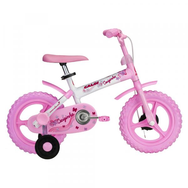 Bicicleta Cecizinha Aro 12 Rosa e Branca - Caloi - Caloi