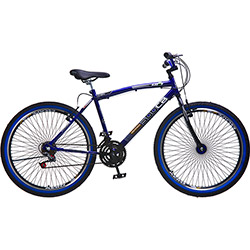 Bicicleta Chevrolet 72 Raias Azul Aro 26 Aero 18 Marchas - Colli Bike