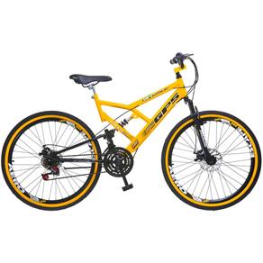Bicicleta Colli Aro 26 Dupla Suspensão e Freio a Disco, Amarelo/Preto