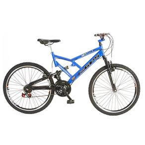Bicicleta Colli Aro 26 GPS Dupla Suspensão 21 Marchas Freios V-Brake Aço Carbono - Azul