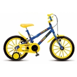 Bicicleta Colli MTB Hot Aro16 Masculino Azul Amarelo
