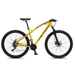 Bicicleta Colli Toro Alumínio A.29 Freio Disco Suspensão Dianteira - Amarelo