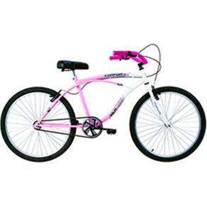 Bicicleta Confort Aro 26 Branca/Rosa - Verden