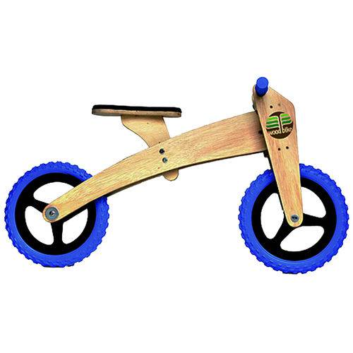 Bicicleta de Madeira Woodbike - 2 Estágios - Woodline - Azul - Camará