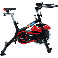 Tudo sobre 'Bicicleta de Spinning Life Zone com Roda de Inércia 10kg e Painel Digital Preta e Vermelha'