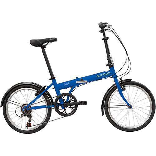 Bicicleta Dobrável Aro 20 Durban Bay 6 Velocidades Azul