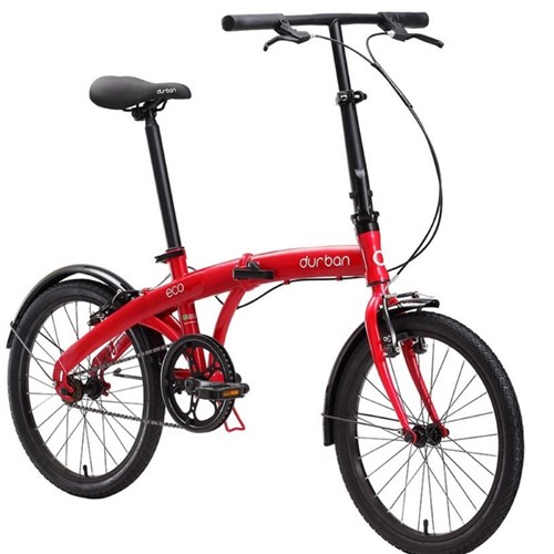 Bicicleta Dobrável Aro 20'' e 1 Marcha Vermelha - Durban Eco