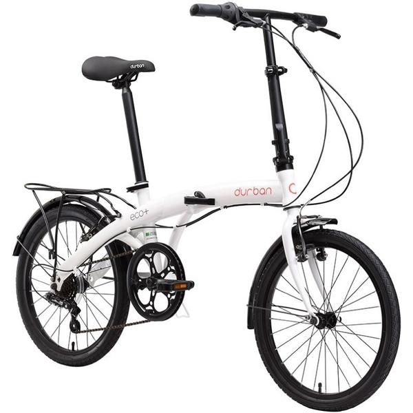 Bicicleta Dobrável Aro 20" e 6 Marchas Branca Durban Eco+