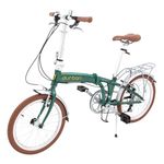 Bicicleta Dobrável Durban Sampa Pro 6 Marchas Aro 20" Verde