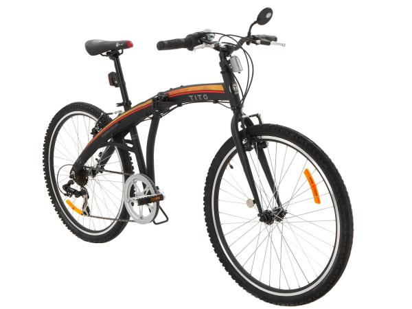 Tudo sobre 'Bicicleta Dobrável Tito To Go Aro 26 7 Marchas - Câmbio Shimano Quadro Alumínio Freio V-brake'