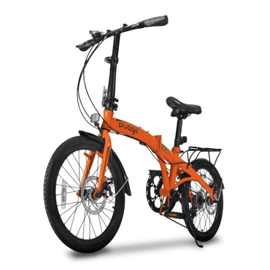 Bicicleta Dobravel Two Dogs Pliage Plus 7 Marchas Freio a Disco Laranja