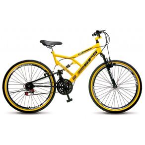 Bicicleta Dupla Suspensão Aro 26 Amarelo/Preto, Colli